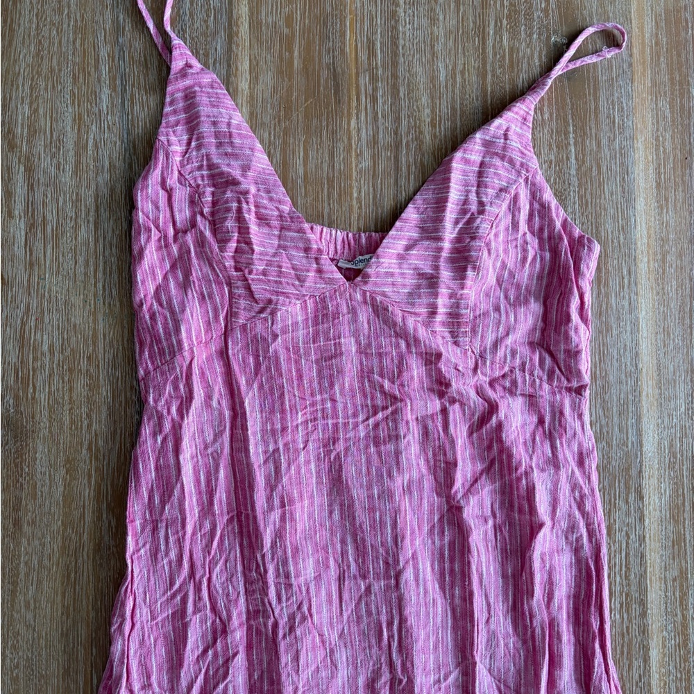Splendid Pink Striped Sleeveless Dress